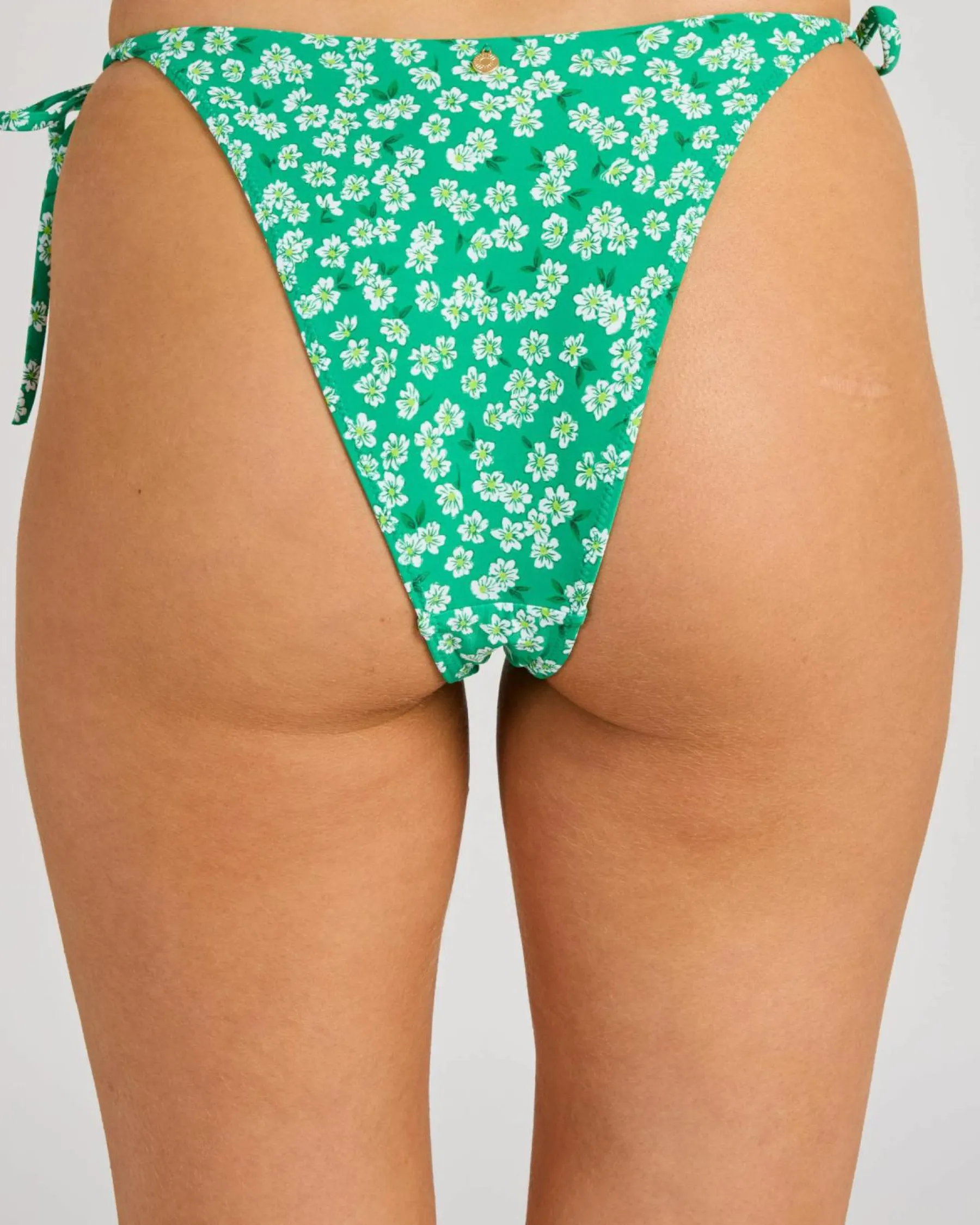 Bikinis*Rhythm Ever Floral Tie Side High Cut Bikini Bottom Green