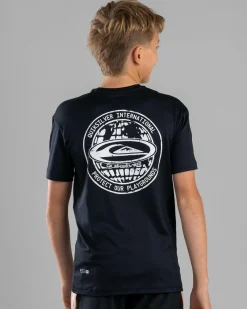 Rashies*Quiksilver Everyday Boy's Short Sleeve Surf T-Shirt Black