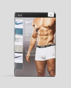 Underwear & Sleepwear*Nike Everyday Cotton Stretch Trunk 3 Pack Red Clay