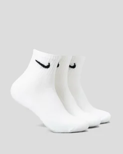 Socks*Nike Everyday Cushioned 3 Pack Socks White/black