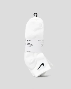 Socks*Nike Everyday Cushioned 3 Pack Socks White/black