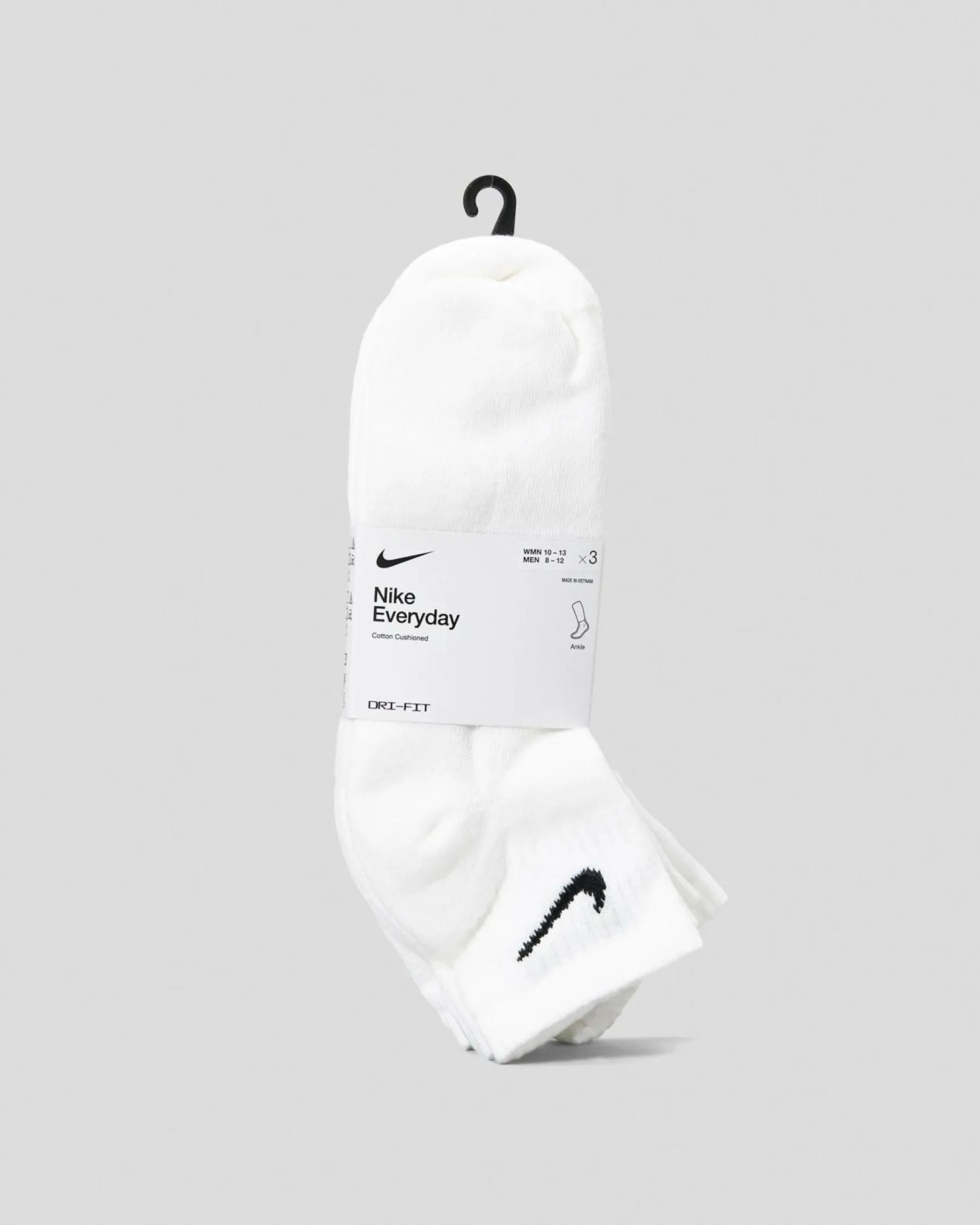 Socks*Nike Everyday Cushioned 3 Pack Socks White/black