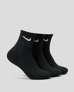 Socks*Nike Everyday Cushioned 3 Pack Socks Black/white