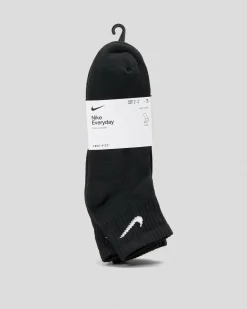 Socks*Nike Everyday Cushioned 3 Pack Socks Black/white