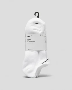 Socks*Nike Everyday Cushioned No Show Socks 3 Pack White/black