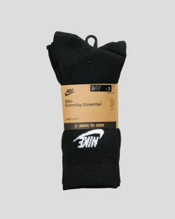 Socks*Nike Everyday Essential Crew Socks Black/white