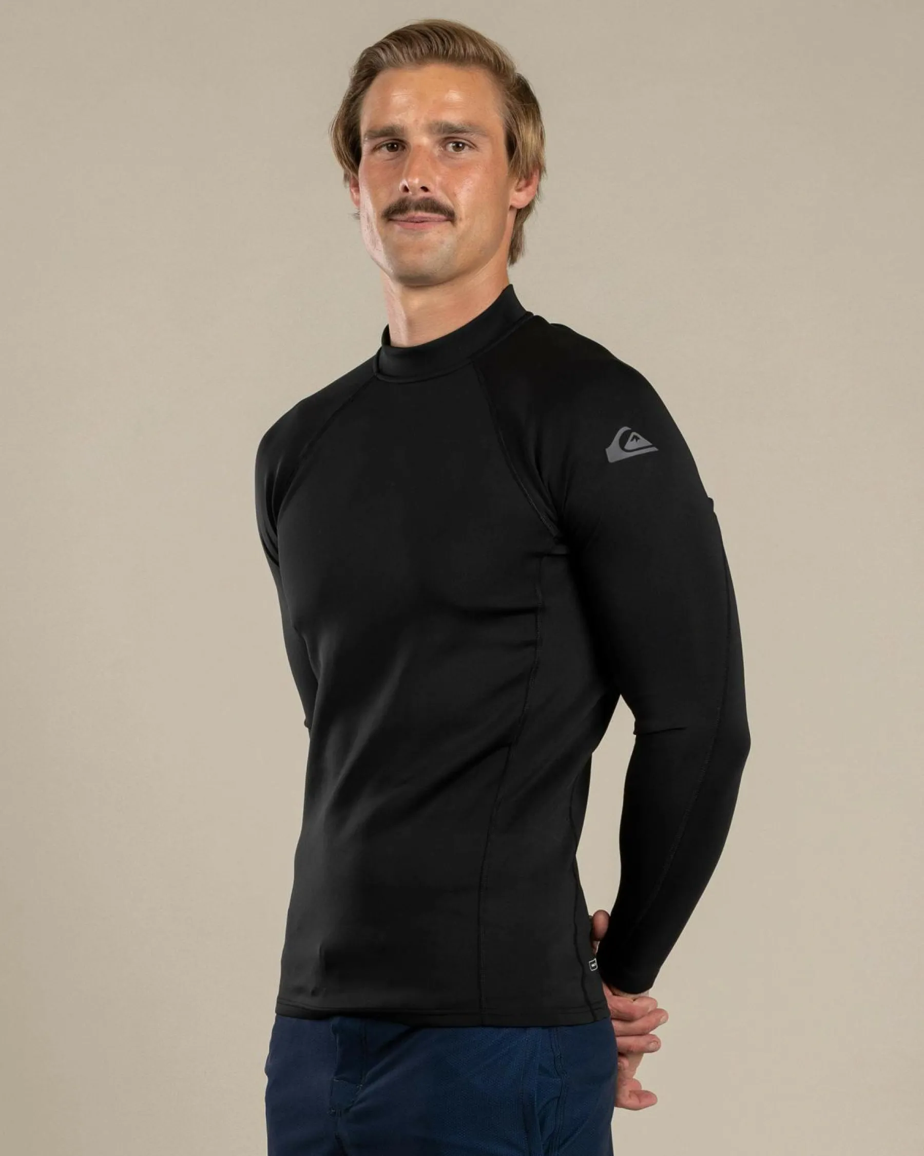 Rashies*Quiksilver Everyday Heat Long Sleeve Rash Vest Black