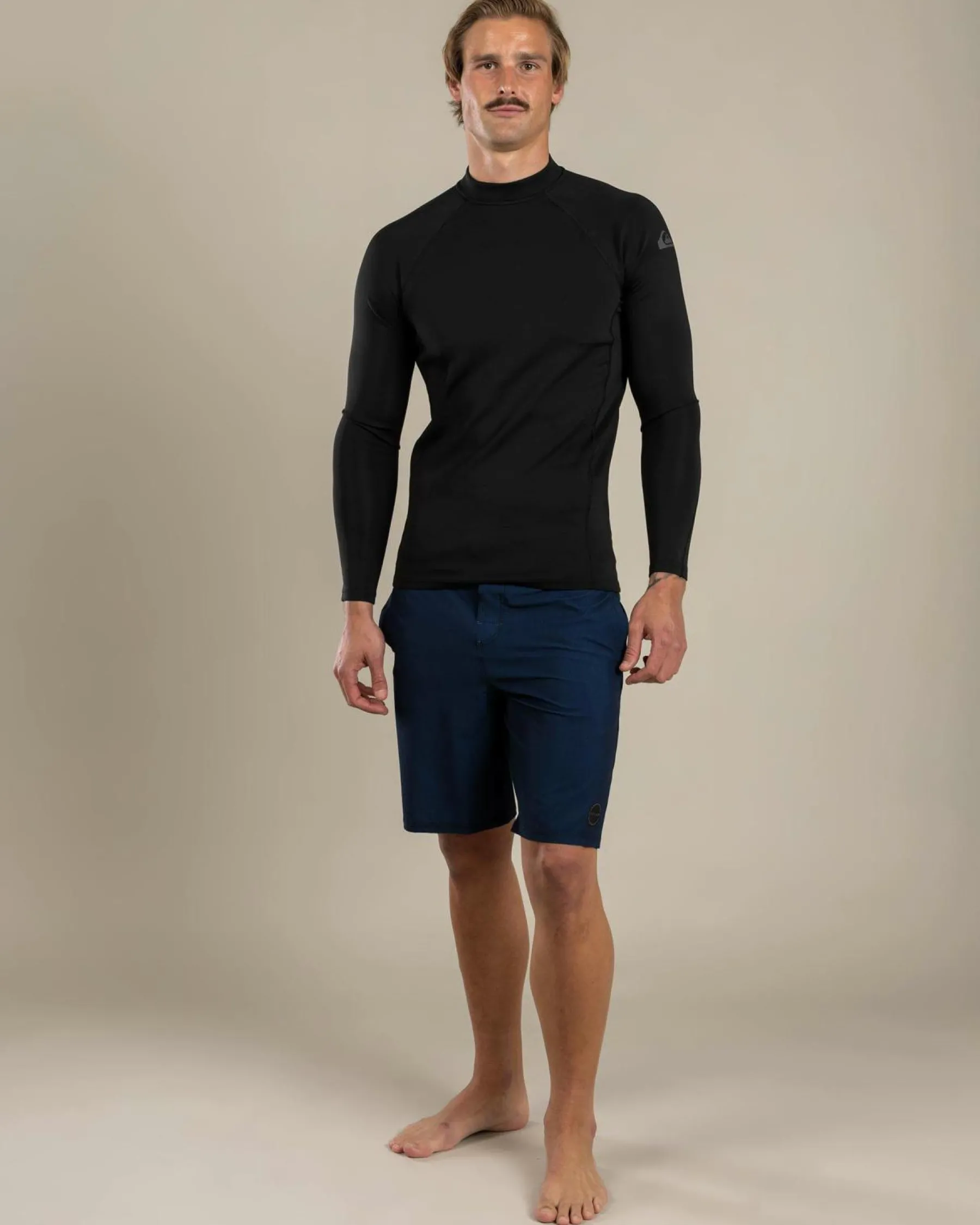 Rashies*Quiksilver Everyday Heat Long Sleeve Rash Vest Black