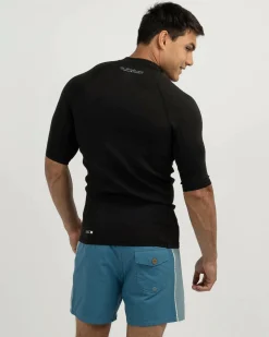 Rashies*Quiksilver Everyday Heat Short Sleeve Rash Vest Black