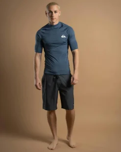 Rashies*Quiksilver Everyday UPF50 Short Sleeve Rash Vest Vintage Indigo