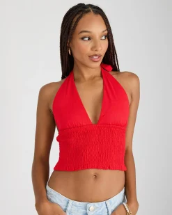 Clearance Evie Hawaii Halter Top Women Sets|Linen Blend