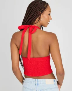 Clearance Evie Hawaii Halter Top Women Sets|Linen Blend