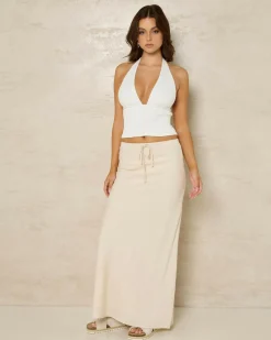 Best Evie Hawaii Halter Top Women Sets|Linen Blend