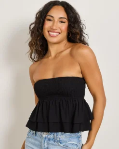 Sets|Tops*Mooloola Evie Lulu Tiered Tube Top Black