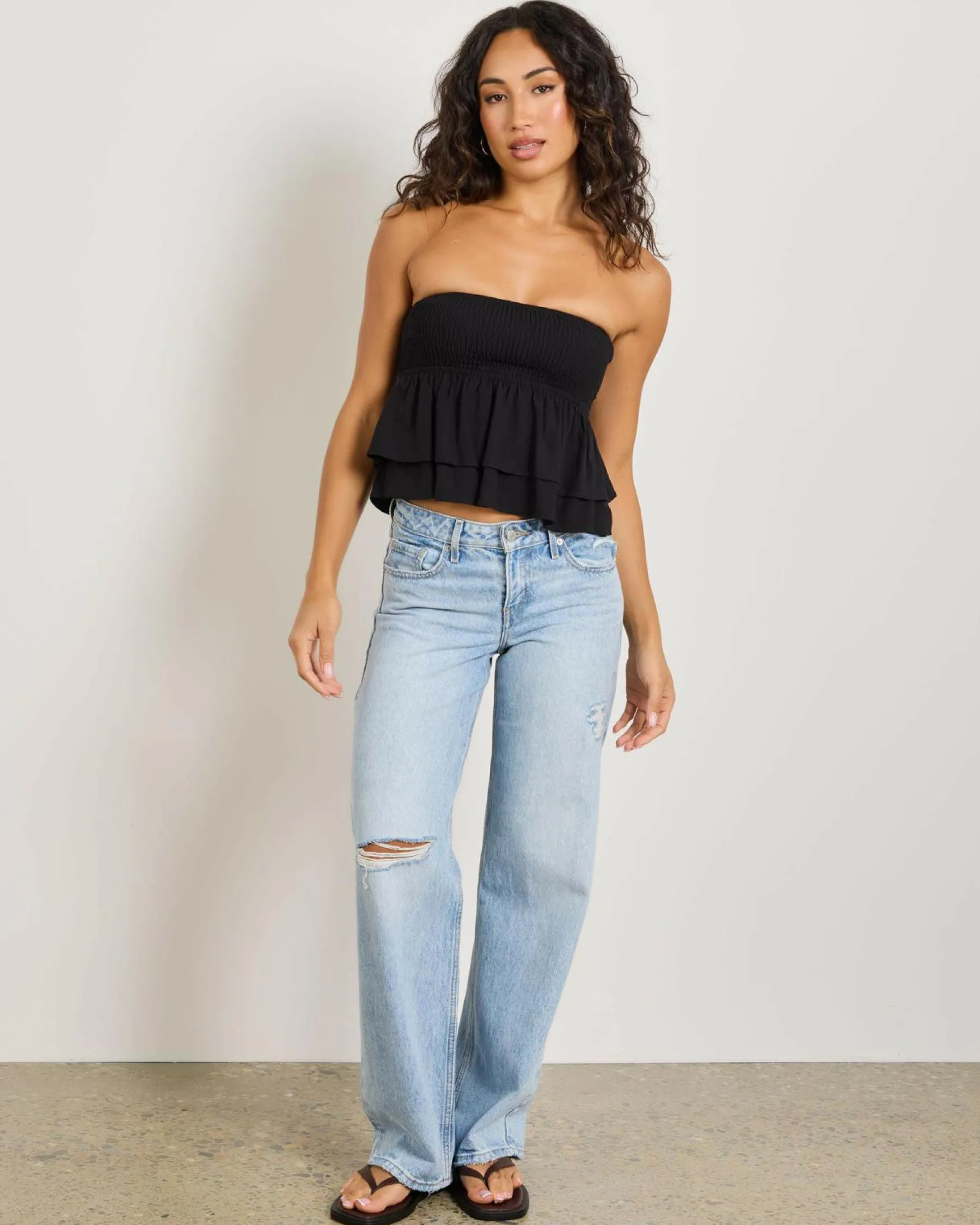 Sets|Tops*Mooloola Evie Lulu Tiered Tube Top Black