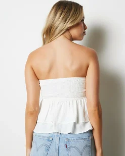 Sets|Tops*Mooloola Evie Lulu Tiered Tube Top White