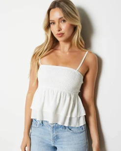 Sets|Tops*Mooloola Evie Lulu Tiered Tube Top White