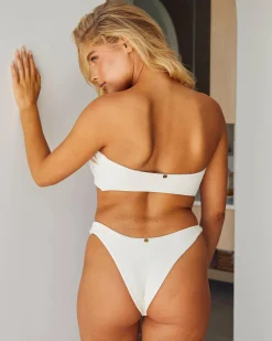 Bikinis*Kaiami Evie Tie Bandeau Bikini Top Seashell