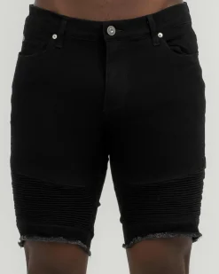 Denim|Shorts & Bottoms*Lucid Expansion Denim Shorts Jet Black