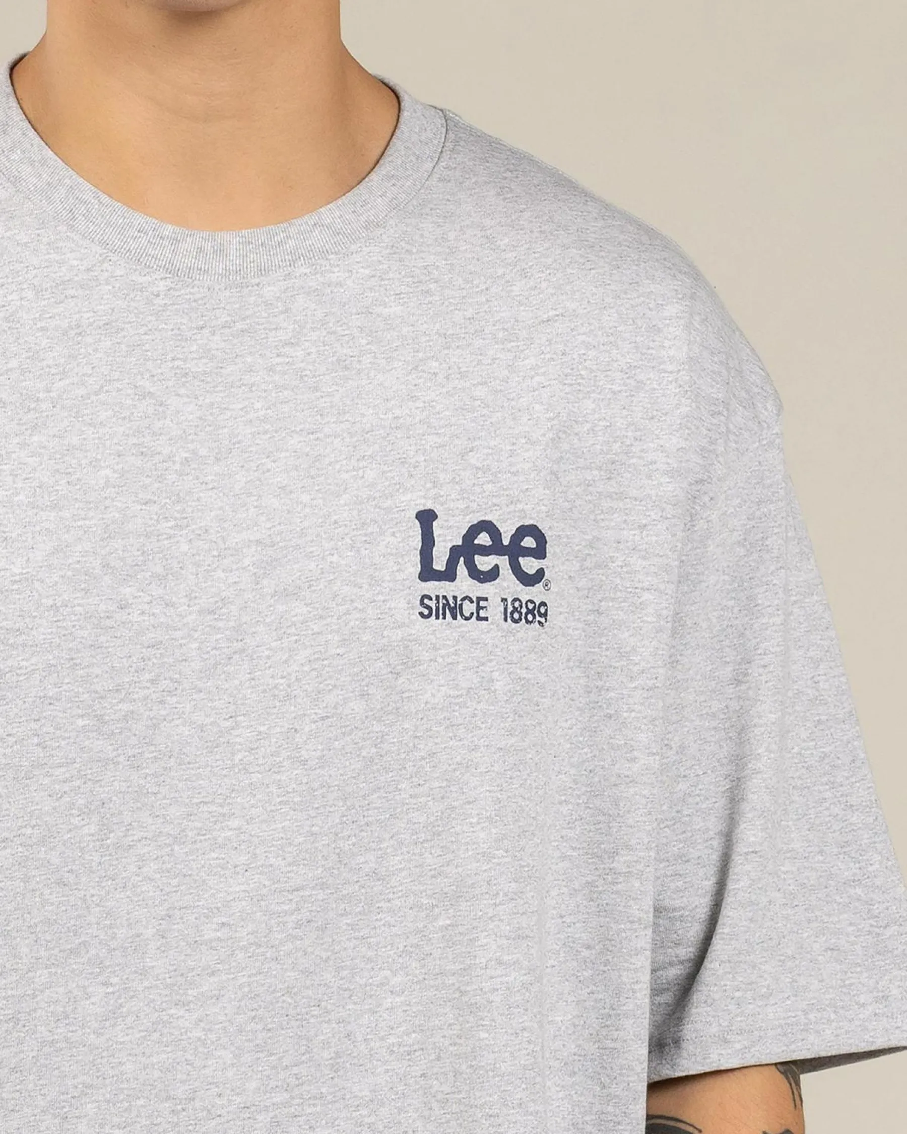 Tops & T-Shirts*Lee Fade Away Baggy T-Shirt Grey Marle