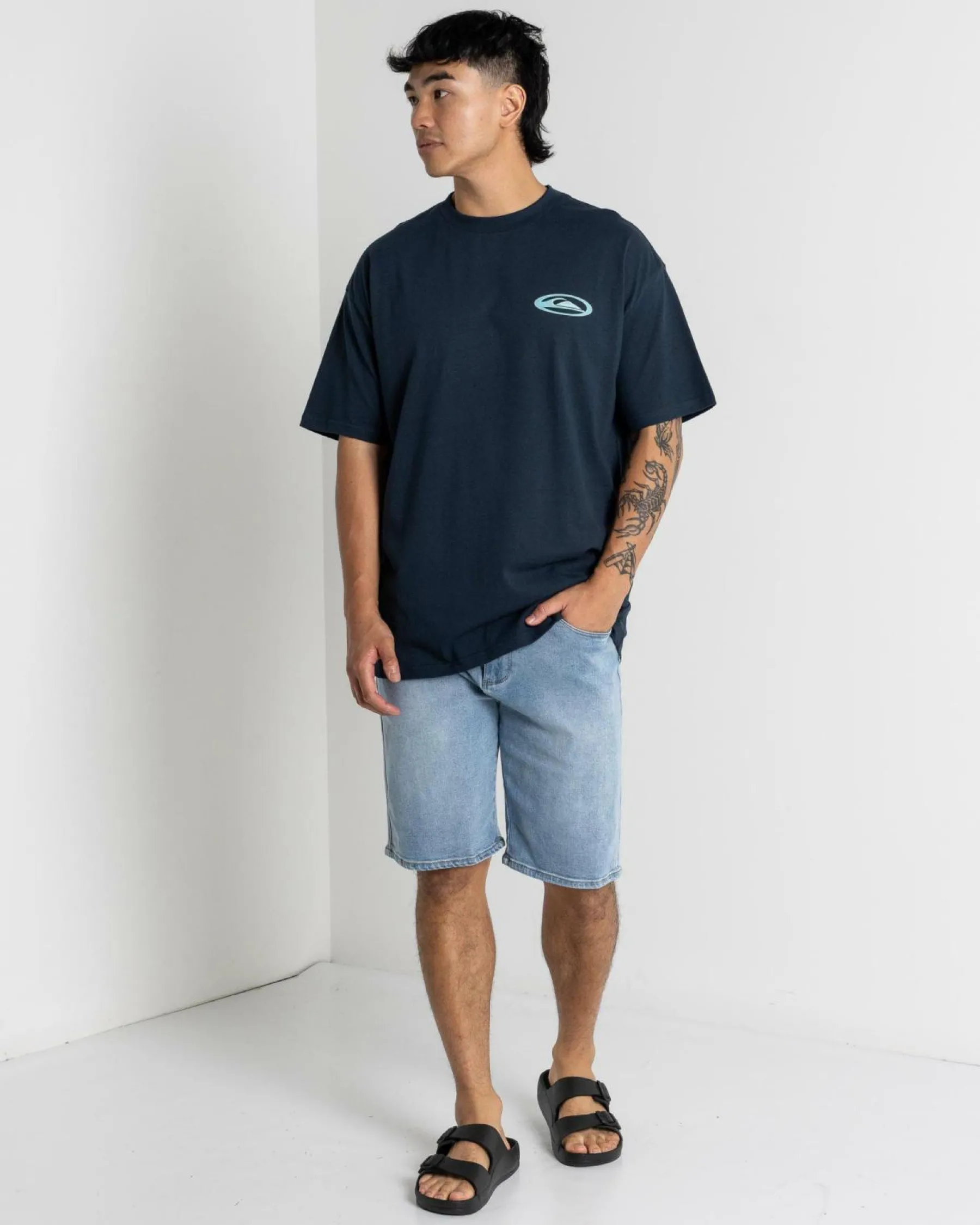 Tops & T-Shirts*Quiksilver Fader T-Shirt Dark Navy
