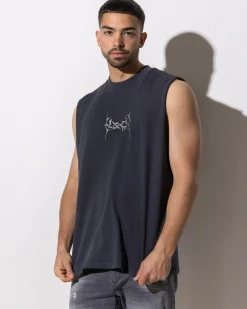 Tops & T-Shirts*Kiss Chacey Fangs Street Muscle Tank Pigment Anthracite