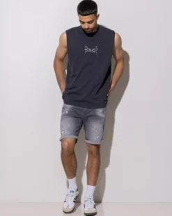 Tops & T-Shirts*Kiss Chacey Fangs Street Muscle Tank Pigment Anthracite
