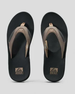 Flip Flops & Sandals*Reef Fanning Thongs Fossil/raven