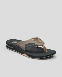 Flip Flops & Sandals*Reef Fanning Thongs Fossil/raven