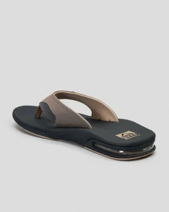 Flip Flops & Sandals*Reef Fanning Thongs Fossil/raven