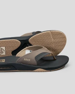 Flip Flops & Sandals*Reef Fanning Thongs Fossil/raven