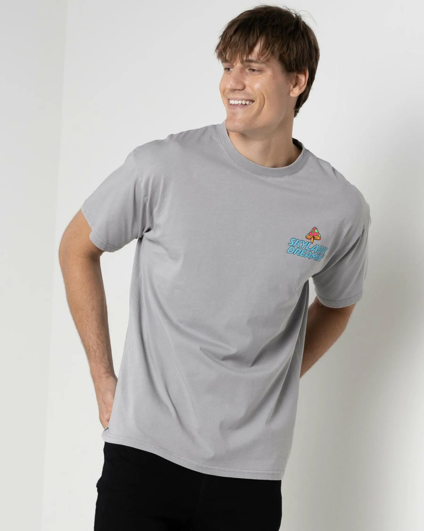 Tops & T-Shirts*Skylark Fantasy T-Shirt Lt Grey Acid