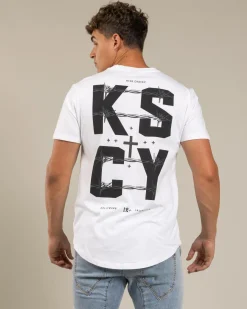 New Fenced Dual Curved T-Shirt Tops & T-Shirts