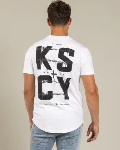 New Fenced Dual Curved T-Shirt Tops & T-Shirts