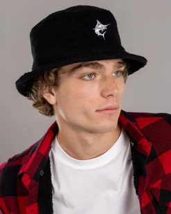 Headwear*Salty Life Fish Off Bucket Hat Black