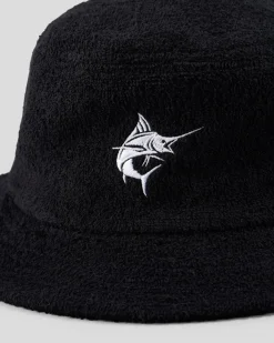 Headwear*Salty Life Fish Off Bucket Hat Black