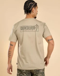 Tops & T-Shirts*Quiksilver Fish On T-Shirt Cloudy Grey
