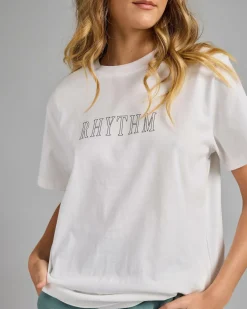Tops*Rhythm Flagship Boyfriend T-Shirt White