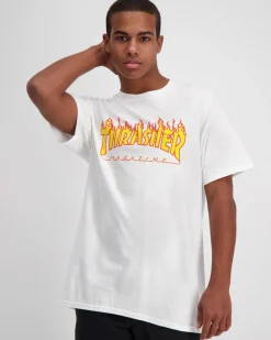 Clearance Flame Logo T-Shirt Tops & T-Shirts