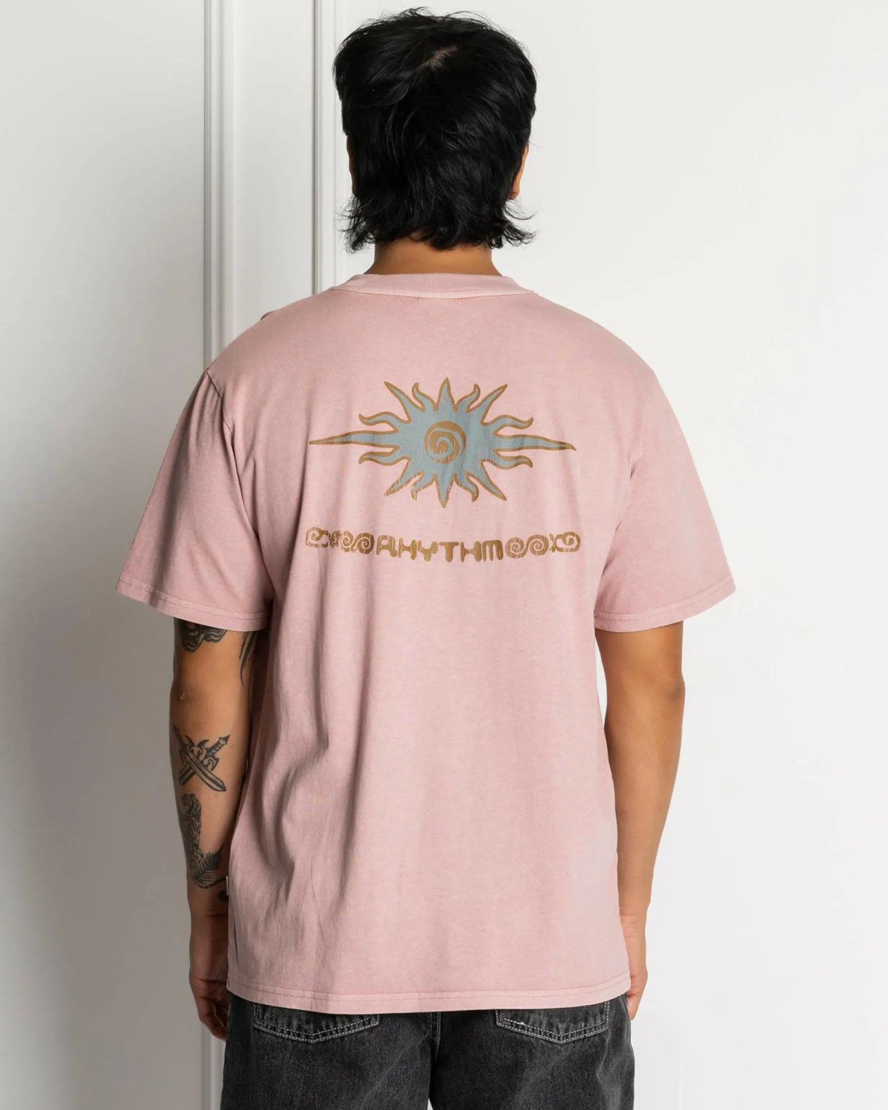 Tops & T-Shirts*Rhythm Flame Printed Vintage T-Shirt Mauve