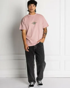 Tops & T-Shirts*Rhythm Flame Printed Vintage T-Shirt Mauve