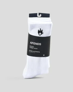 Socks*Afends Flame Socks 3 Pack White