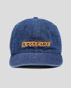 Headwear*Spitfire Flames Script Strapback Cap Denim