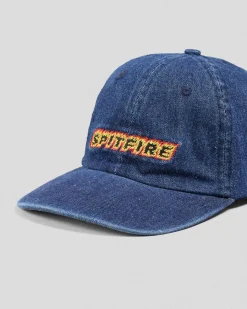 Headwear*Spitfire Flames Script Strapback Cap Denim