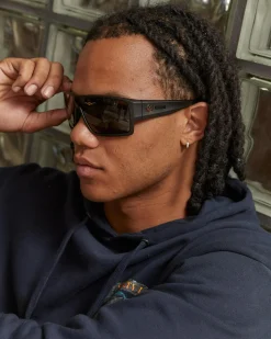 Sunglasses*Dragon Alliance Flash Polarised Sunglasses Matte Black / Smoke Polar