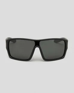 Sunglasses*Dragon Alliance Flash Polarised Sunglasses Matte Black / Smoke Polar