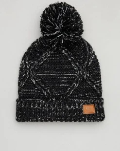 Headwear*Rip Curl Flecker Pom Pom Beanie Black