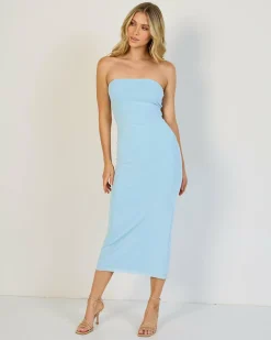 Dresses*Ava And Ever Fleur Midi Dress Light Blue