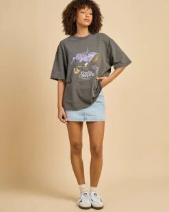 Tops*Thrills Flight Risk Oversized T-Shirt Merch Black