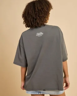 Tops*Thrills Flight Risk Oversized T-Shirt Merch Black